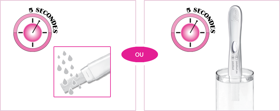 Premi&egrave;re R&eacute;ponse utilisation test de grossesse 2 fa&ccedil;ons
